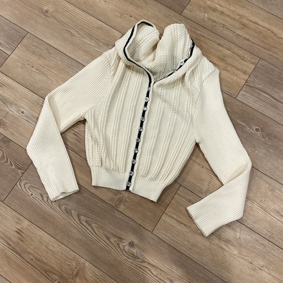 Y/Project Evergreen first Edition beige knit cardigan 100% Wool Size 40 - Picture 3 of 7